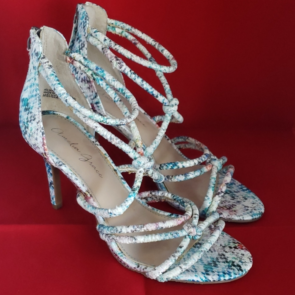 NWOT Multicolored Heels - Picture 1 of 4